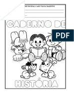 Capas de Caderno TURMA DA MÔNICA para Colorir