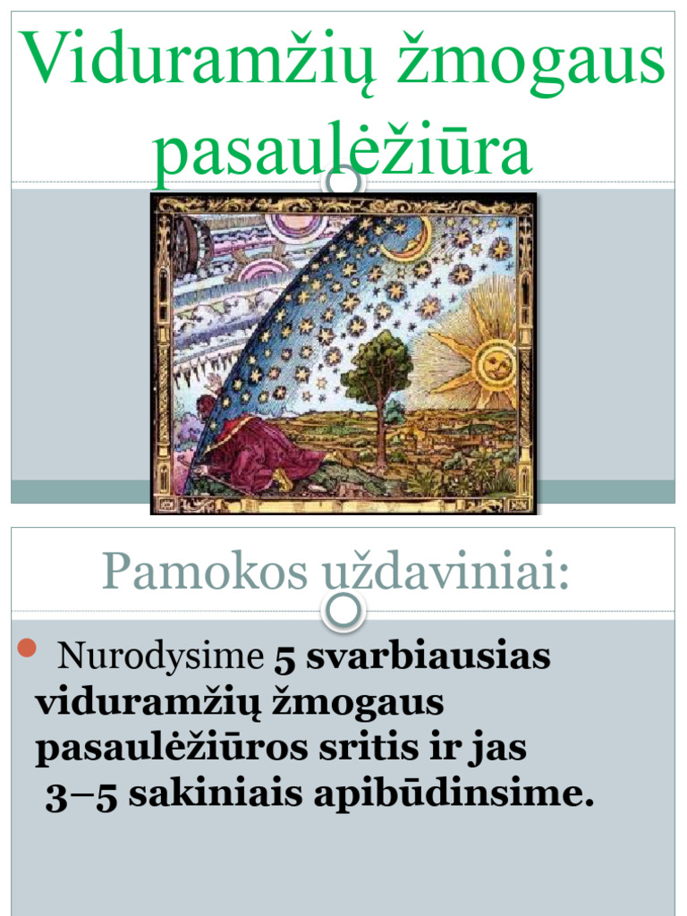 Viduramziu Zmogaus Pasauleziura | PDF