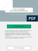 Séance 9 - Les Cultures Organisationnelles