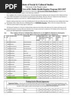 Fifith and Final List of BS Public Health Morning 2023 2028379