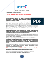 Aula 07 - A Importância de Trabalhar em Equipe PDF