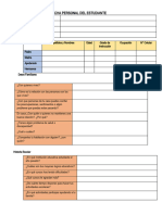 Ficha Personal Del Estudiante