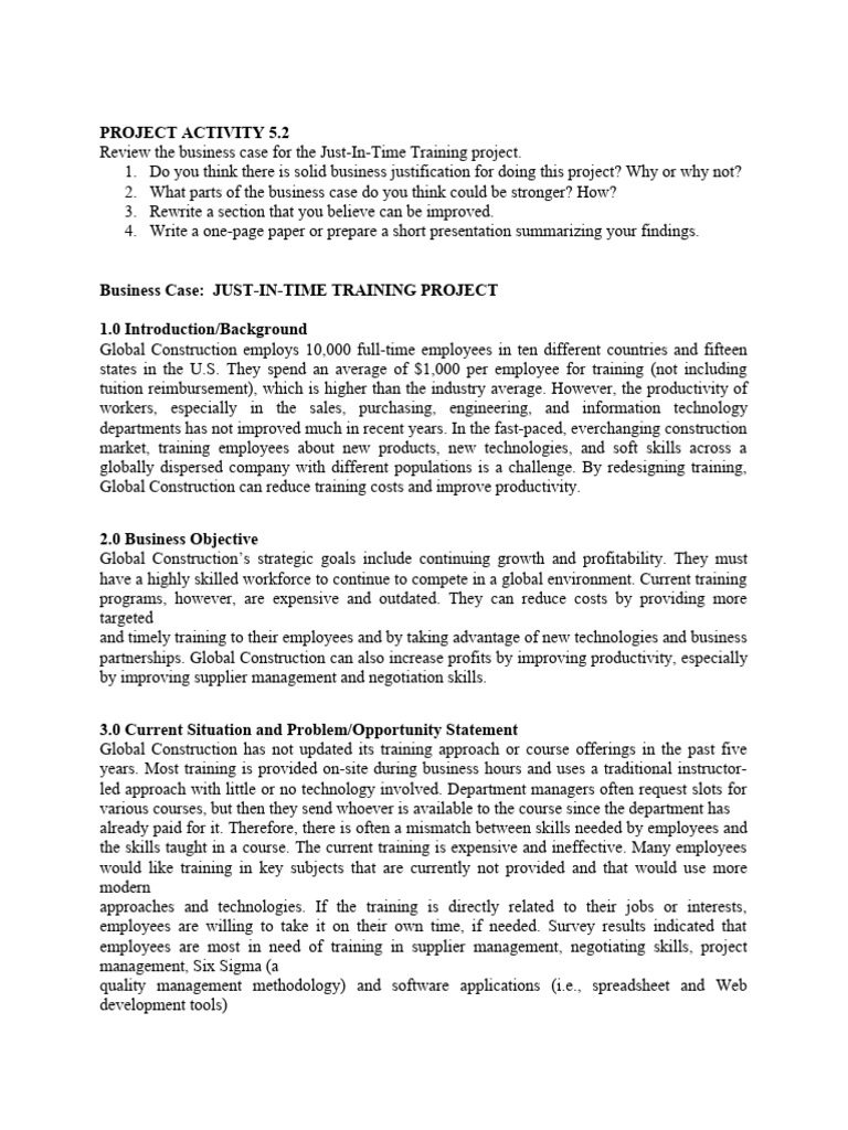 PM 3.2 Analyze A Business Case | PDF | Net Present Value | Outsourcing