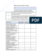 Rúbrica de Evaluación Paper