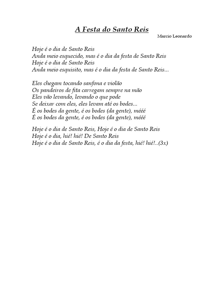 A Festa de Santo Reis | PDF