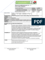 SESIÓN DE APRENDIZAJE 3° Grado V y VI UNIDAD