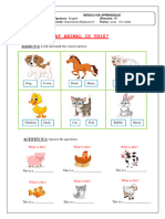 Worksheet (Pets and Animals of The Farm)