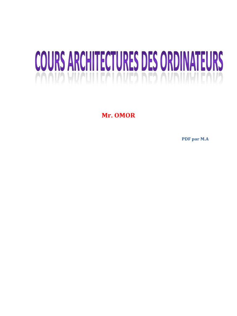 Architecture et Codage des Ordinateurs | PDF | Division | Mathématiques