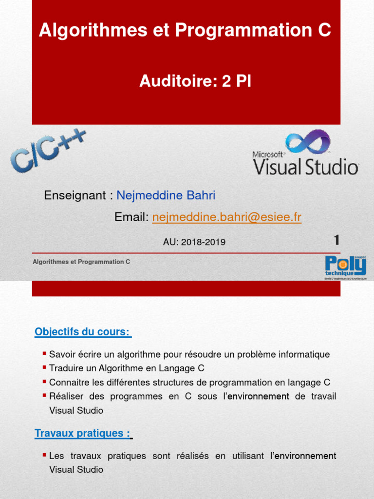 Algorithmes et Programmation en C | PDF | Système d'exploitation ...