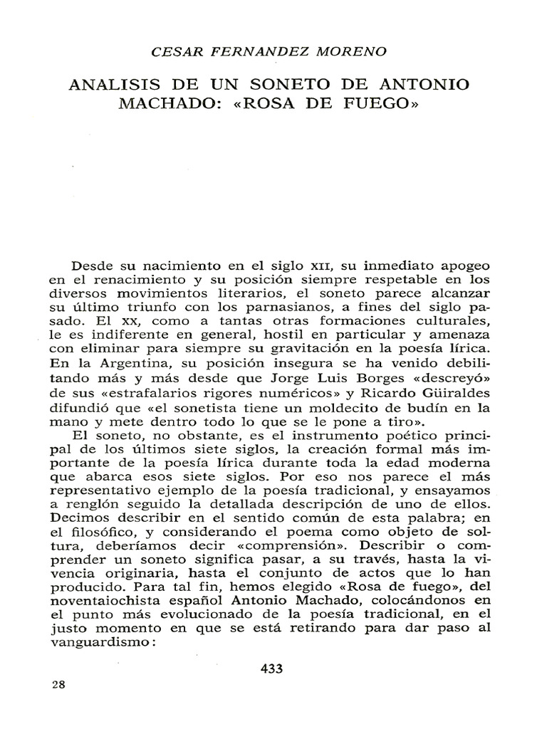 Análisis del Soneto 