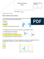 Evaluación Geometría 5°