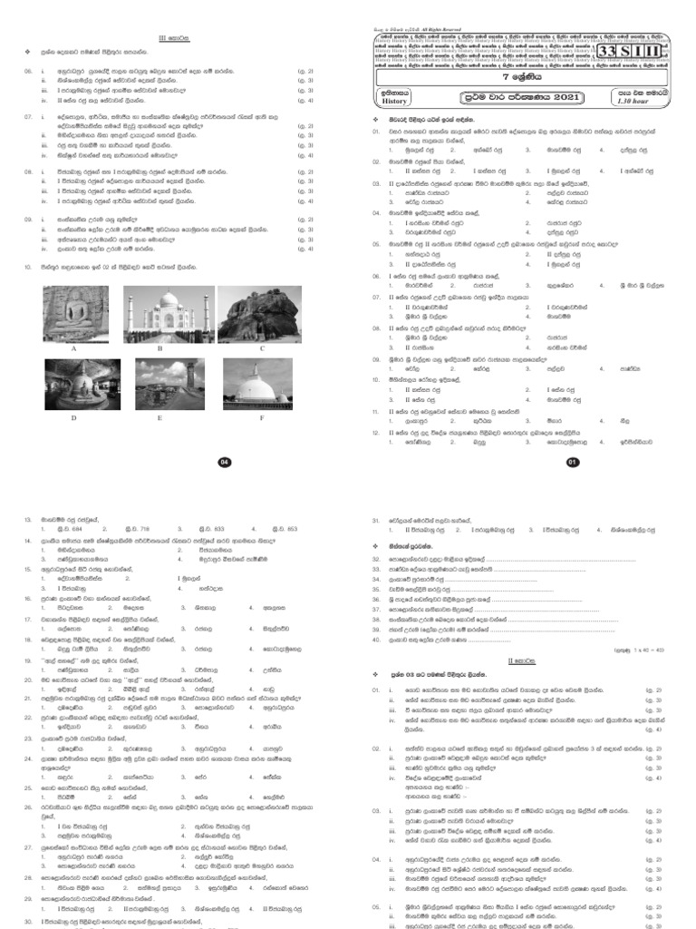 Grade 7 Paper 2021 | PDF