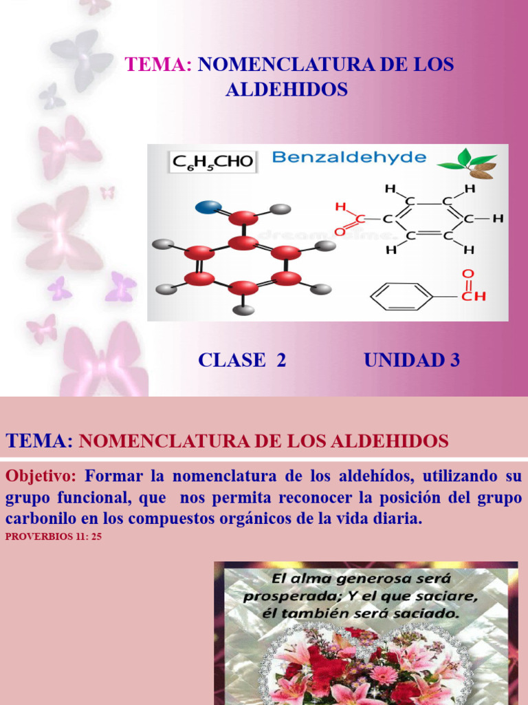 Clase 2 Unidad 3 Aldehidos Nomenclatura en Linea 1 | PDF | Aldehído ...