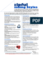 Eating Disorders Information Sheet - Unhelpful Thinking Styles