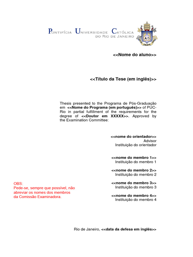 Modelos de teses e Dissertações - Português | PDF | Doutorados | Ensino ...