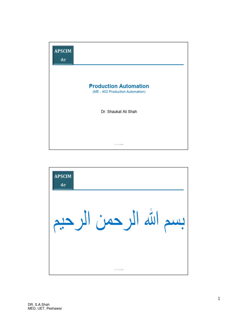 Overview of Production Automation Systems | PDF | Automation | Mass ...
