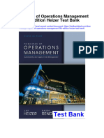 Principles of Operations Management 9th Edition Heizer Test Bank