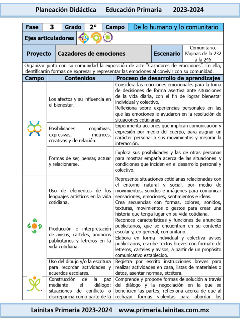 2do Grado Noviembre - 05 Cazadores de Emociones (2023-2024) | PDF | Las ...