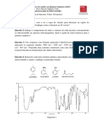 Lista de IV - Métodos Físicos de Análise em Química Orgânica