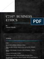 Business Ethics Unit 1