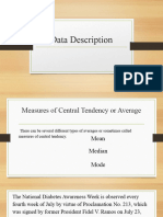 Data Description Mean