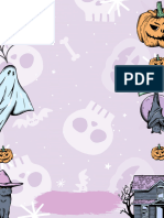 Invitación Vertical Fiesta de Disfraces Halloween Ilustrado Violeta