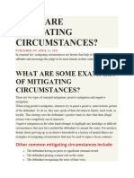 What Are Mitigating Circumstances