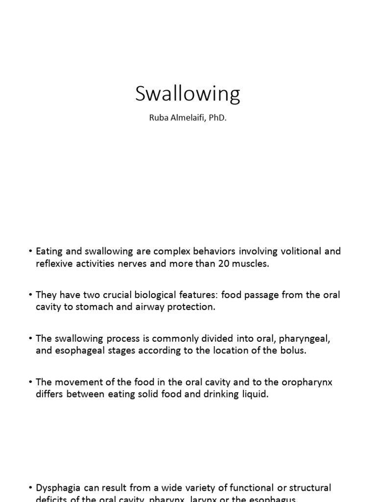 Swallowing PDF Esophagus Larynx