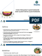 Food Frequency Questionnaire (FFQ)