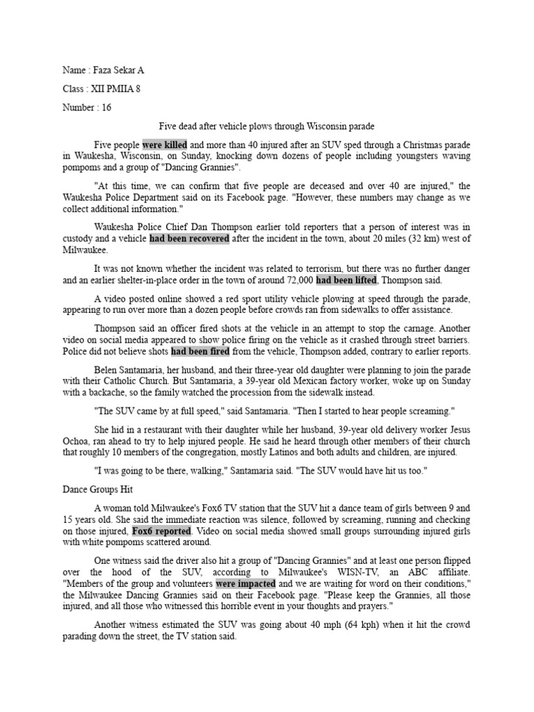 Passive Voice News Item PDF