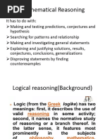 Mathematical Reasoning M3512 IM