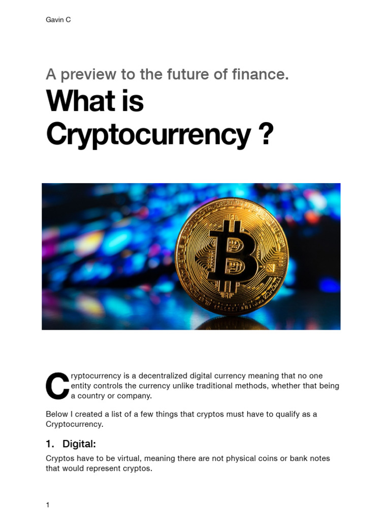 Understanding Cryptocurrency Basics | PDF | Cryptocurrency | Bitcoin