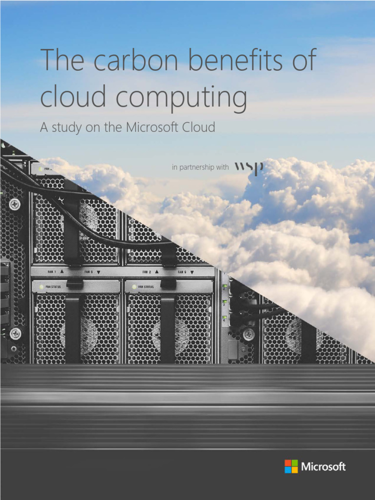 Pdf Microsoft Cloud Carbon Study 2018 Pdf Data Center Cloud Computing