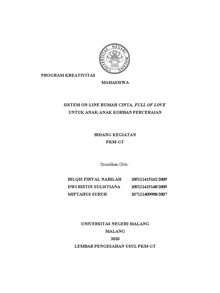 Contoh Pkm Ai Dan Gt