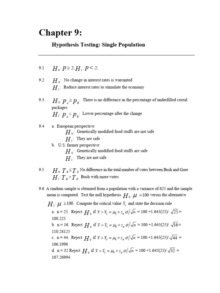 Newbold Stat7 Ism 09 | PDF | P Value | Statistical Hypothesis Testing