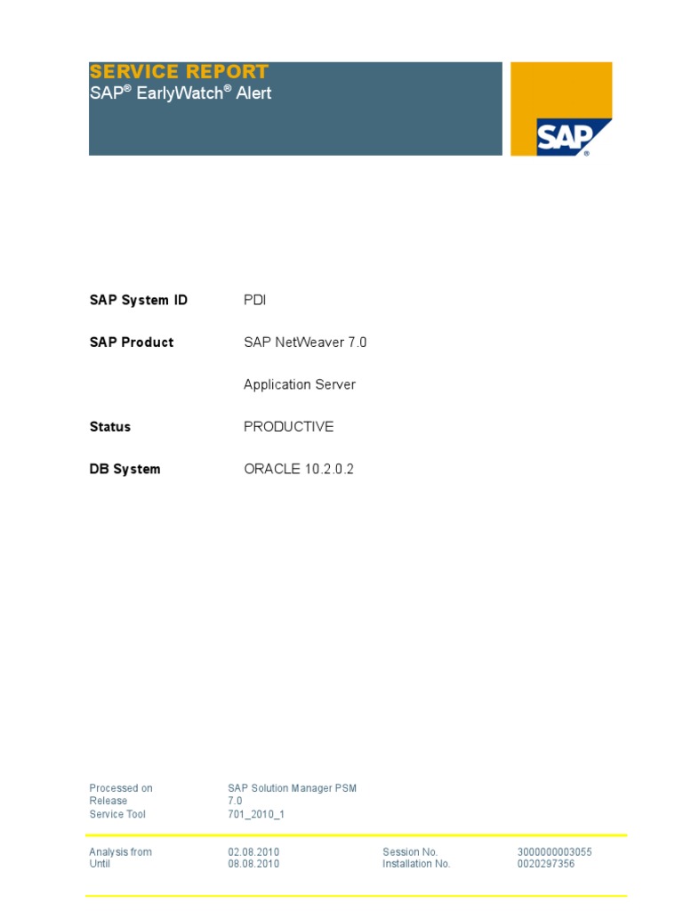 Early Watch Report | PDF | Databases | Information Technology Management