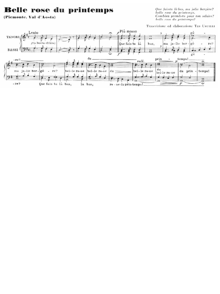 Belle Rose Du Printemps PDF