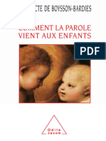 Bénédicte de Boysson-Bardies-Comment La Parole Vient Aux Enfants de La Naissance Jusqu'à Deux ans-G11DF3