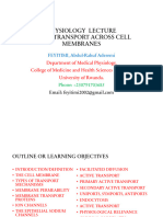 Pharmacy Lecture Note Transport Across Cell Membranes Feyitimi Aa