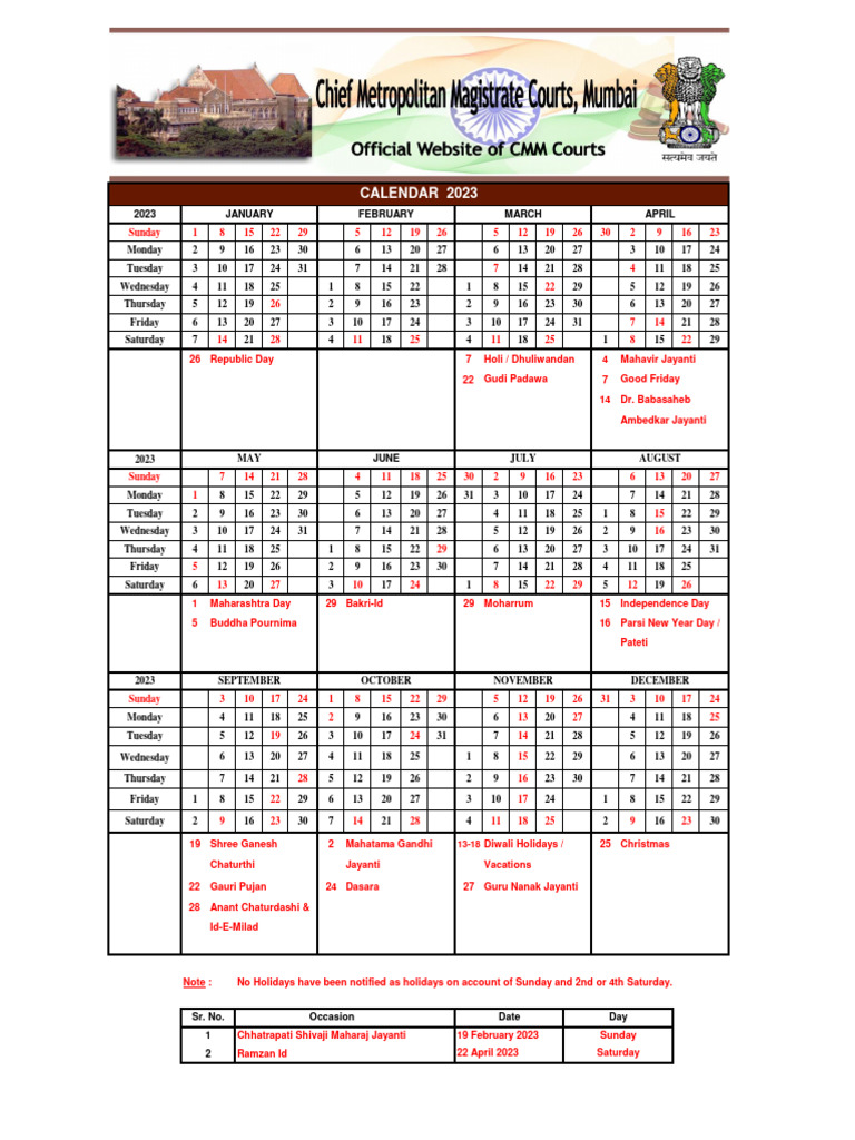 Calendar CMM 2023 | PDF | Holidays | Religious Holidays