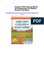 Teaching Students With Special Needs in Inclusive Classrooms 1st Edition Bryant Test Bank