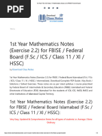 Exercise 2.3 - 2nd Year Math Solution Notes - Taleem City | PDF ...