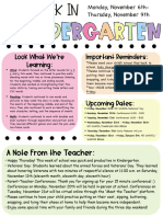 Kindergarten Newsletter 11-9-23