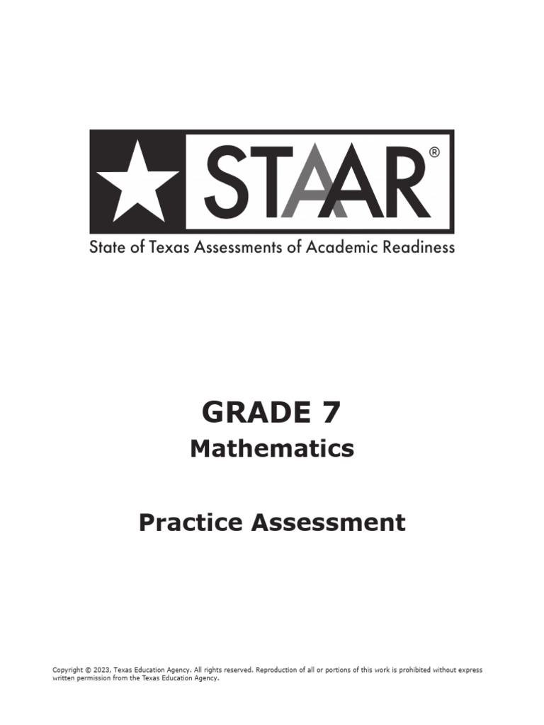 grade 7 math state test 2023
