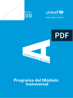 Programa - Módulo Transversal +ADOLESCENCIAS en SALUD