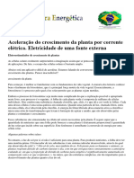 Aceleração Do Crescimento Da Planta Por Corrente Elétrica