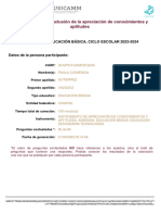 Comprobante de Conclusión de La Apreciación de Conocimientos y Aptitudes