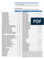 RX Savings List For Plus Members