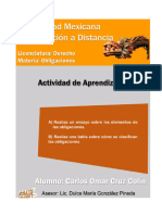 Analizar y Explicar La Relación Jurídica Entre Acreedor y Deudor Conocida Como Obligación Dentro Del Derecho Civil