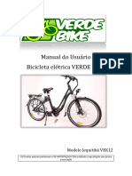 Manual Do Usuário Bicicleta Elétrica VERDE BIKE